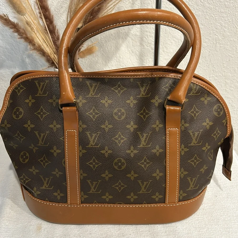 Louis Vuitton Monogram Pet Carrier with Cognac Trim